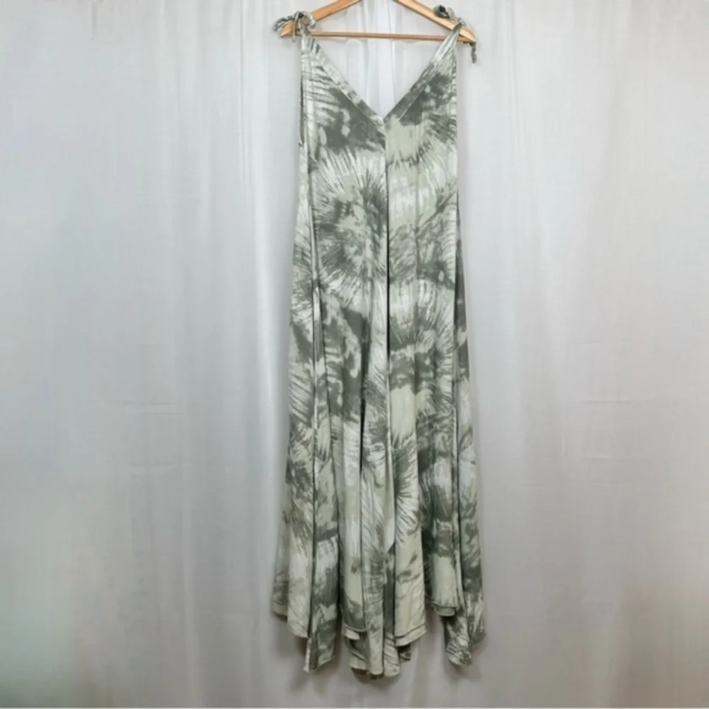 Venti6 Made in Italy Tie Dye Boho Maxi Dress Asymmetric‎ Handkerchief Hem Size S